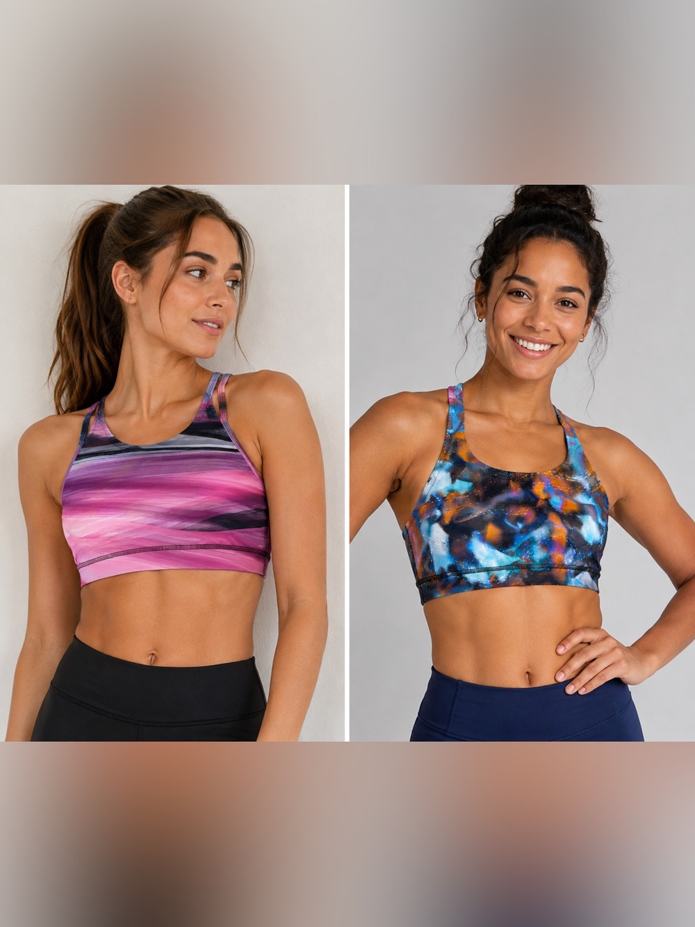 lululemon athletica Women's Multicolor & Pink Strappy Sports Bras